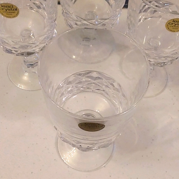Diamond By J G Durand set of 4--10.5 Oz. Goblets Imported from France - Picture 2 of 6